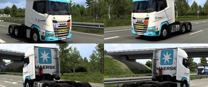 Trucks DAF 2021 BY RODONITCHO MODS MAERSK SKIN #1.0 Eurotruck Simulator mod
