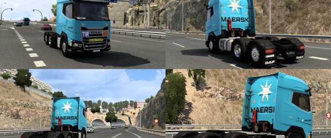 Trucks DAF 2021 BY RODONITCHO MODS MAERSK SKIN #2.0  Eurotruck Simulator mod
