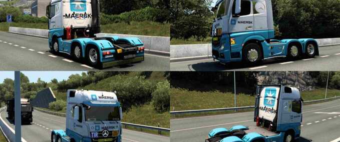 Trucks MERCEDES-BENZ NEW ACTROS BY RODONITCHO MODS MAERSK SKIN #1.0  Eurotruck Simulator mod