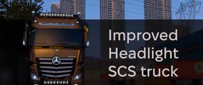 Trucks Improved Headlight for SCS Trucks  Eurotruck Simulator mod