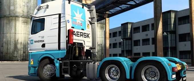 Trucks MAN TG3 TGX MAERSK SKIN #1.0 Eurotruck Simulator mod