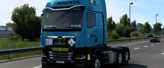 Trucks MAN TG3 TGX MAERSK SKIN #2.0 Eurotruck Simulator mod