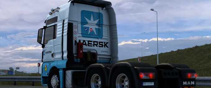 Trucks MAN TGX EURO 5 MAERSK SKIN #1.0 Eurotruck Simulator mod