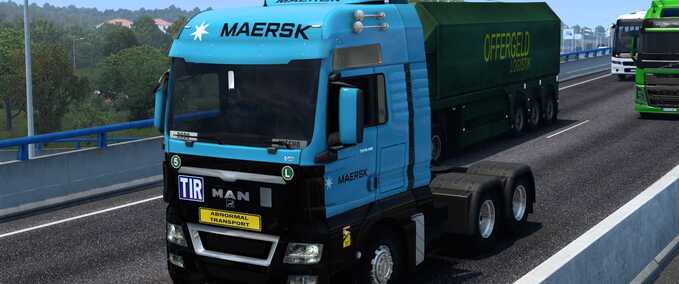 Trucks MAN TGX EURO 5 MAERSK SKIN #2.0 Eurotruck Simulator mod