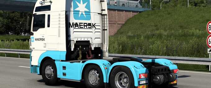 Trucks MAN TGX EURO 6 MAERSK SKIN #1.0 Eurotruck Simulator mod