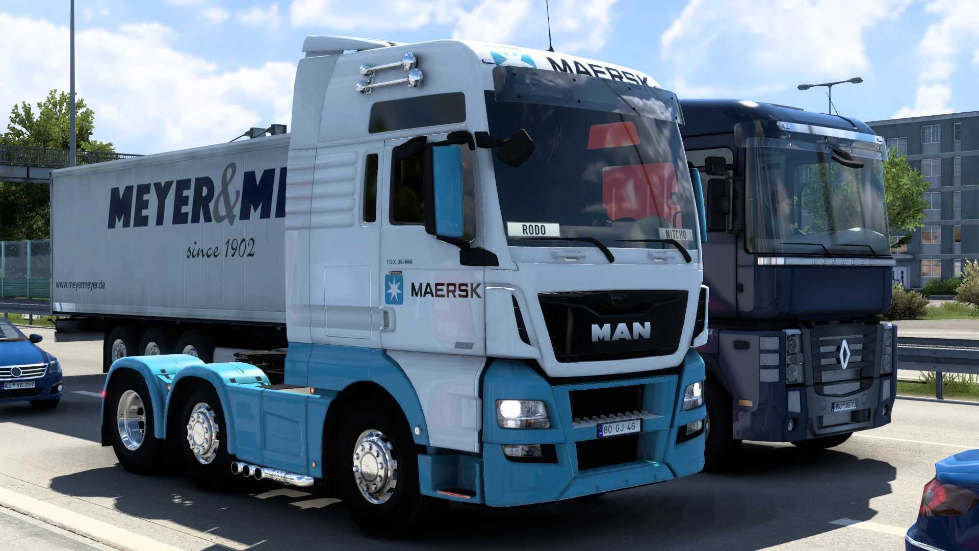 MAN TGX EURO 6 MAERSK SKIN #1.0 thumbnail 4