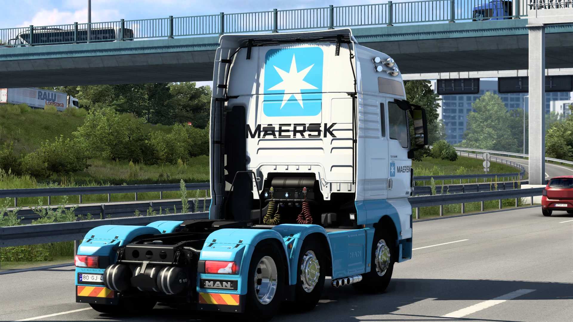 MAN TGX EURO 6 MAERSK SKIN #1.0 thumbnail 3