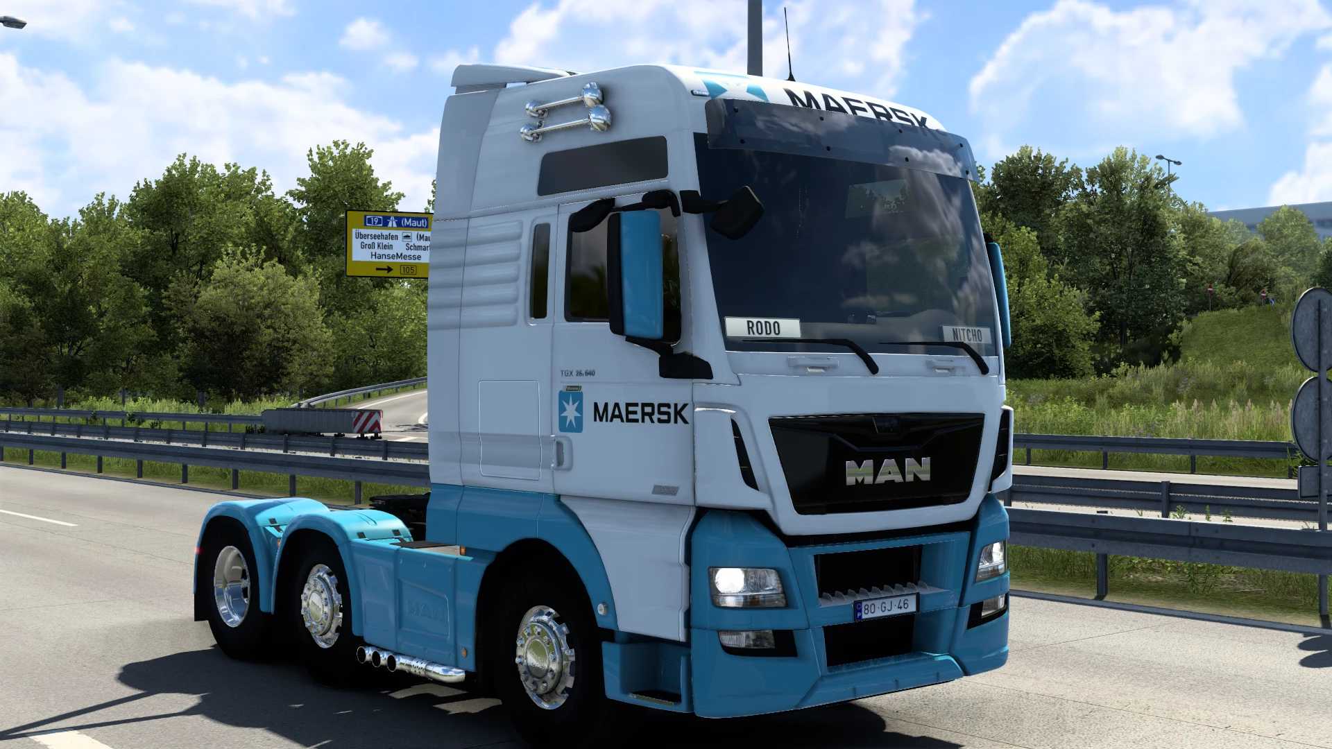 MAN TGX EURO 6 MAERSK SKIN #1.0