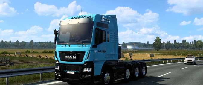 Trucks MAN TGX EURO 6 MAERSK SKIN #2.0 Eurotruck Simulator mod