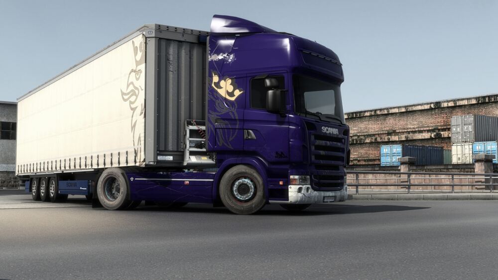 Scania R (RJL) and Krone MegaLiner Used Skins Combo 