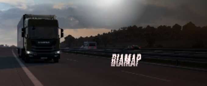 Maps Biamap 1:1 - (1.48) Eurotruck Simulator mod