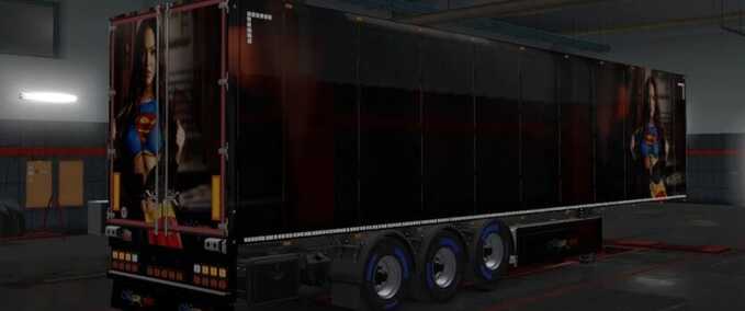 Trailer SUPER WOMAN TRAILER SKIN Eurotruck Simulator mod