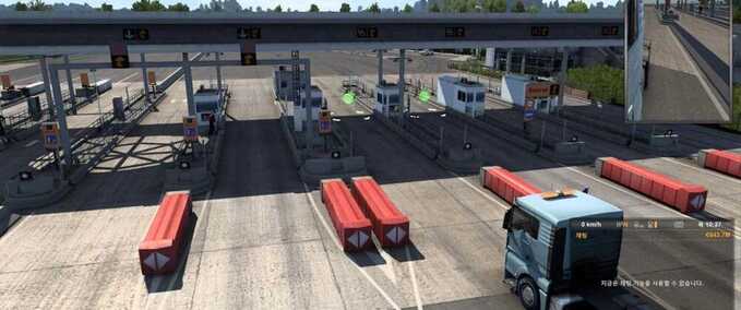 Mods No Collision Tollgate Barrier Eurotruck Simulator mod