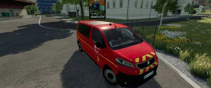 Feuerwehr Peugeot Expert Feuerwehrleute Landwirtschafts Simulator mod