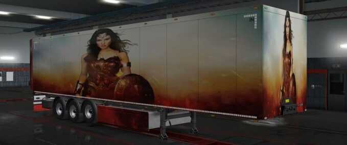 Trailer WONDER WOMAN II TRAILER SKIN Eurotruck Simulator mod