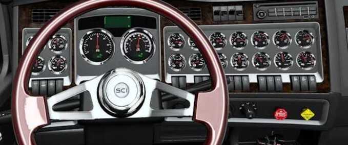 Trucks SCS W900 Full Dashboard - 1.48 American Truck Simulator mod