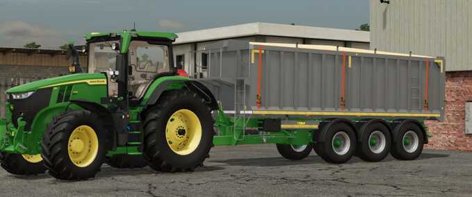 Anhänger Aluminium 3-Achs-Anhänger Landwirtschafts Simulator mod