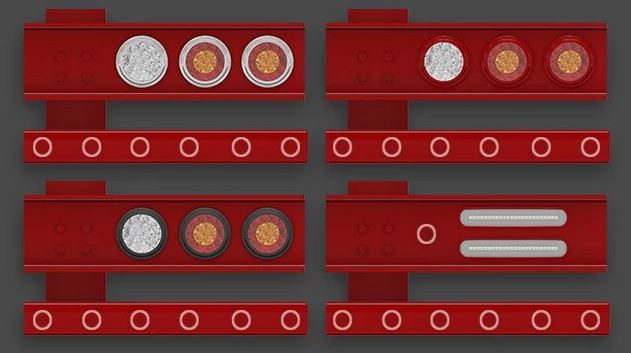 TRAILER REAR BUMPER ROUND LED LIGHTS - Thumbnail 1