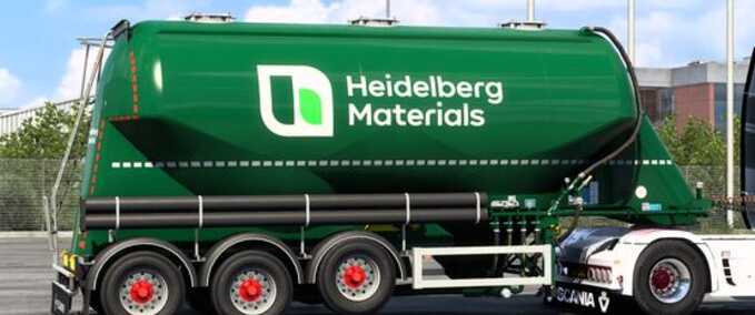 Trailer Feldbinder EUT 35m³ – Heidelberg Materials Eurotruck Simulator mod