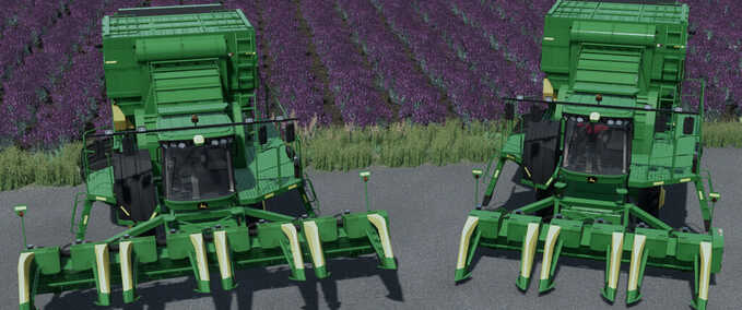 Anbaugeräte John Deere CS 690 Und 606SH/608SH Lavendel Landwirtschafts Simulator mod