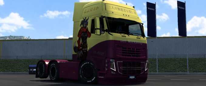 Trucks Pendragon Volvo FH9 Ninja Girl Skin By Zen Workshop Eurotruck Simulator mod