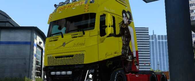 Trucks Momiji Black Gold Dress Skin By Zen Workshop Eurotruck Simulator mod