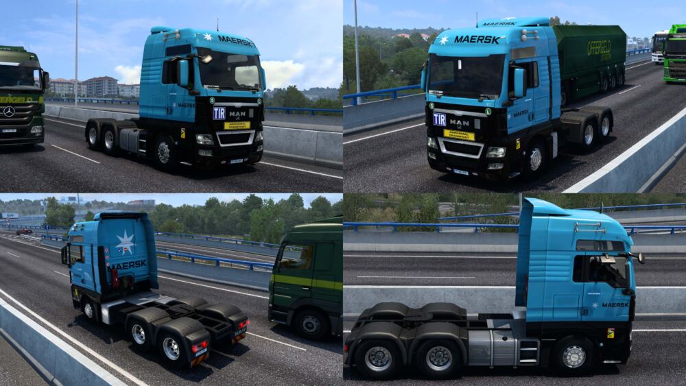MAN TGX EURO 5 MAERSK SKIN BY RODONITCHO MODS #2.0