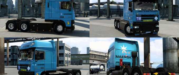 Trucks DAF XF 105 MAERSK SKIN BY RODONITCHO MODS #2.0 Eurotruck Simulator mod