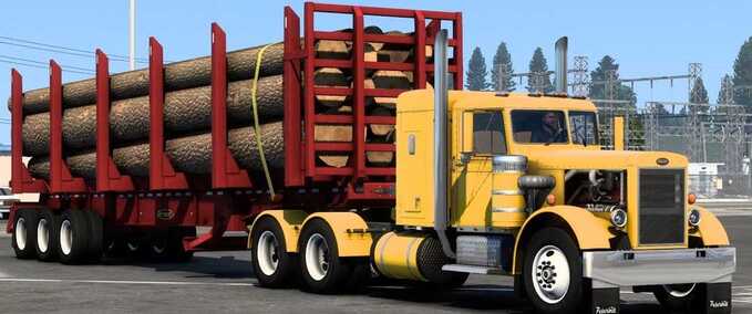 Trucks [ATS] Peterbilt 281-351 + Interieur + Anhänger (1.36.x) American Truck Simulator mod