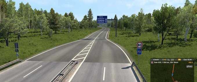 Mods Kazan - Kirov Road Connection  Eurotruck Simulator mod