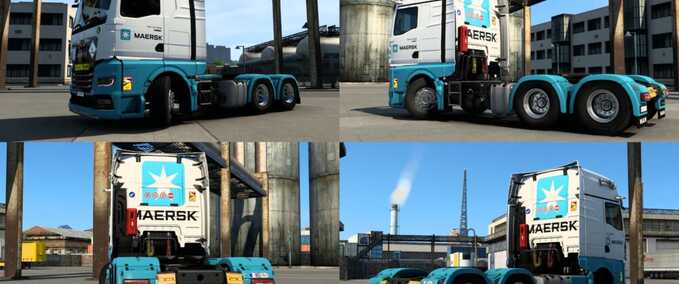 Trucks MAN TG3 TGX MAERSK SKIN BY RODONITCHO MODS #1.0 Eurotruck Simulator mod