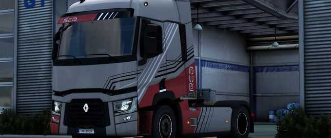 Trucks Renault T Red Skin Eurotruck Simulator mod