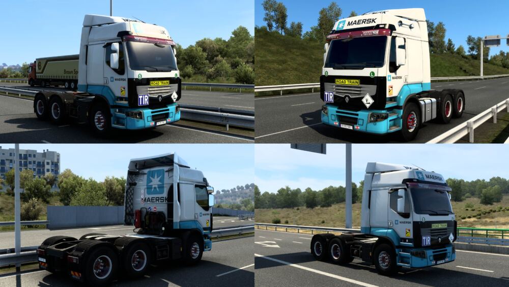 RENAULT PREMIUM MAERSK SKIN BY RODONITCHO MODS #1.0