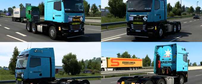 Trucks MAN TG3 TGX MAERSK SKIN BY RODONITCHO MODS #2.0 Eurotruck Simulator mod