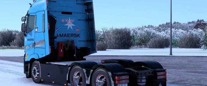 Trucks RENAULT T MAERSK SKIN #2.0 Eurotruck Simulator mod