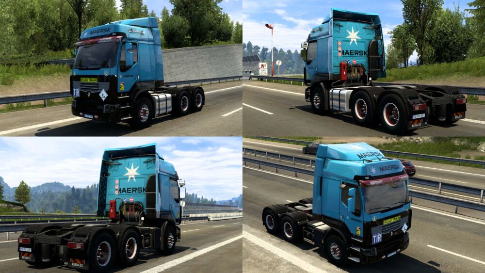 RENAULT PREMIUM MAERSK SKIN BY RODONITCHO MODS #2.0