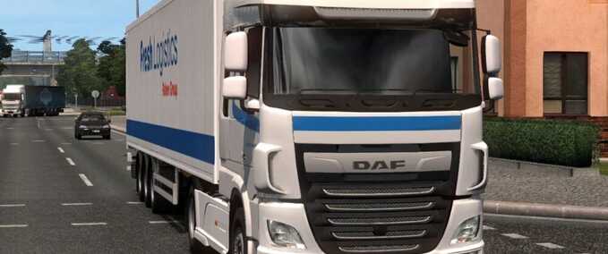 Trucks DAF XF FRESH LOGISTICS COMBO SKIN  Eurotruck Simulator mod
