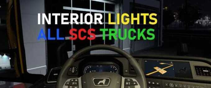 Trucks Interior Cabin Lights - 1.48 Eurotruck Simulator mod