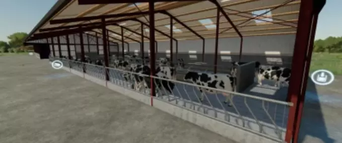 Tierställe Kuhstall mit Lattenrost Landwirtschafts Simulator mod