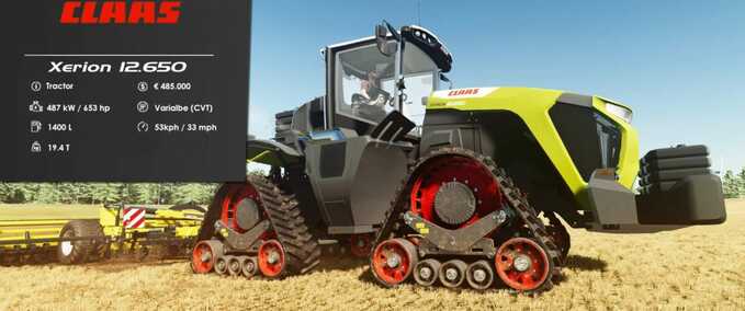 Traktoren Claas Xerion 12.650 Landwirtschafts Simulator mod