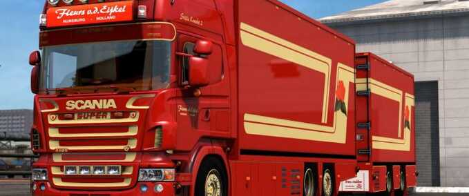 Trucks SCANIA R500 FLEURS EDITION + TRAILER - 1.48 Eurotruck Simulator mod