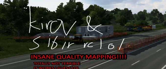 Mods Kirov Map - SibirMap Road Connection  Eurotruck Simulator mod