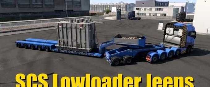 SCS Lowloader Jeeps 2 + 5 Trailer - 1.48 Mod Image