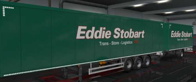 Trailer Eddie Stobart Trailer Green  v1.48 Eurotruck Simulator mod