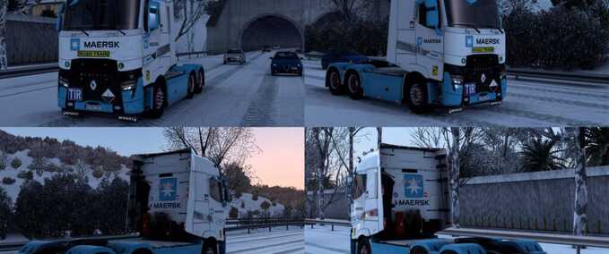 Trucks RENAULT T BY RODONITCHO MODS MAERSK SKIN #1.0 Eurotruck Simulator mod