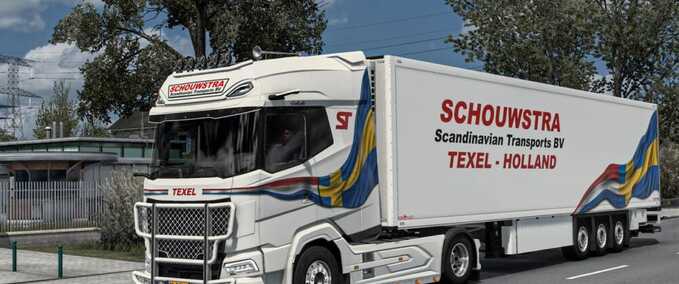Trucks DAF 2021 Jelle Schouwstra Transport Combo Skin Eurotruck Simulator mod