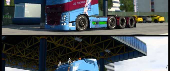 Trucks Volvo FH12 (Pendragon) Rei Ayanami Skin Rework By Zen Workshop Eurotruck Simulator mod