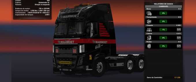 Trucks SUPPLEMENTAL TANK 2000 LITERS FOR ALL TRUCKS BY RODONITCHO MODS - 1.48 Eurotruck Simulator mod