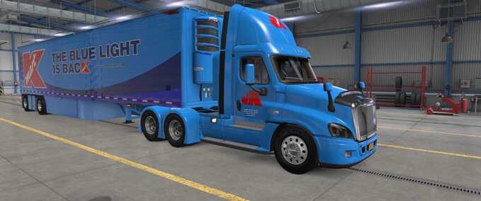 Skins Ruda Ref and Ruda Cascadia Day Cab K Mart Skin American Truck Simulator mod