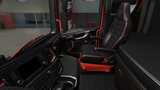 Scania R&S Interior Dark Red - Black + Dashboard  Mod Thumbnail
